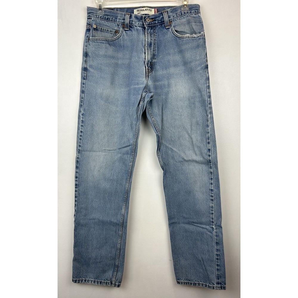 Vtg Levis 505 Mens 34x34 Light Wash Denim Jeans Actual 32 x 32.5 Read